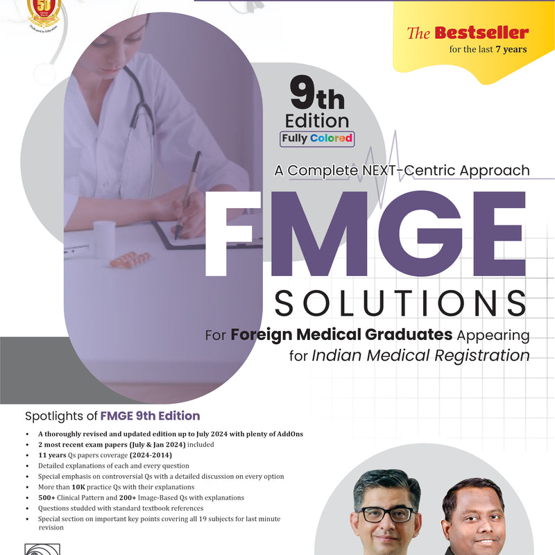 FMGE Solutions 9th edition 2024 by Deepak Marwah (Pre Book) 9789394525443