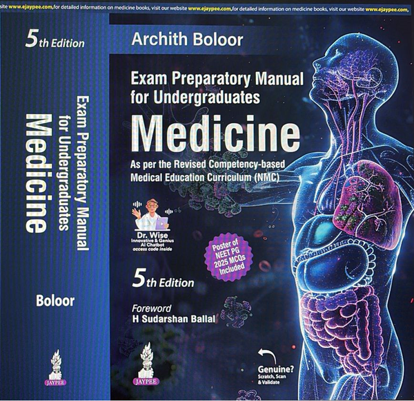 Exam Preparatory Manual for Undergraduates: Medicine, 5th Edition 2025 by Archith Boloor