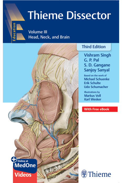 Thieme Dissector Volume 3 Head Neck and Brain Third Edition 2026 cover