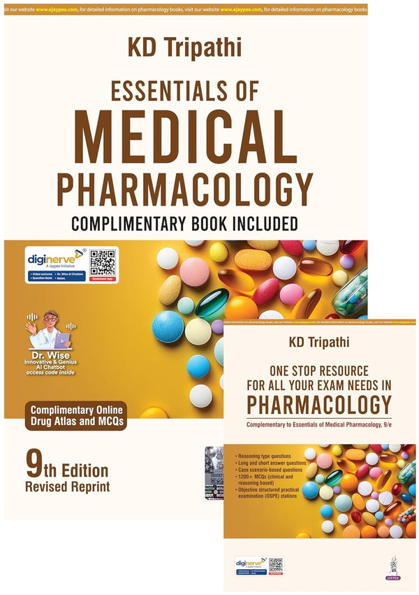 Cover of Essentials of Medical Pharmacology, 9th Edition (2026) by K.D. Tripathi. Updated pharmacology textbook 9789356962026