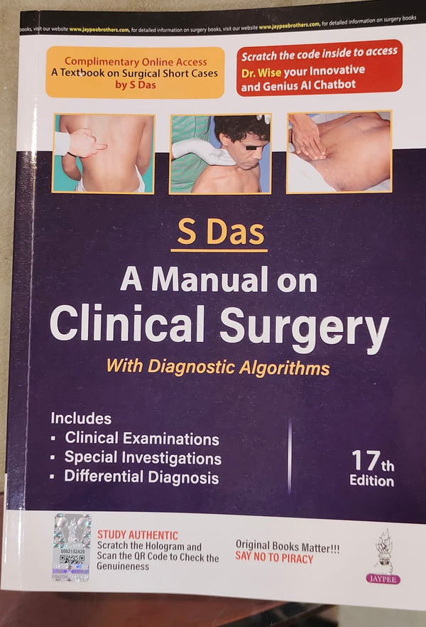 A MANUAL ON CLINICAL SURGERY,17/E,2024 by S DAS