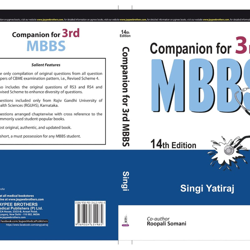 Companion for 3rd MBBS 14/e
by Singi Yatiraj 9789354654985 2024 latest edition 