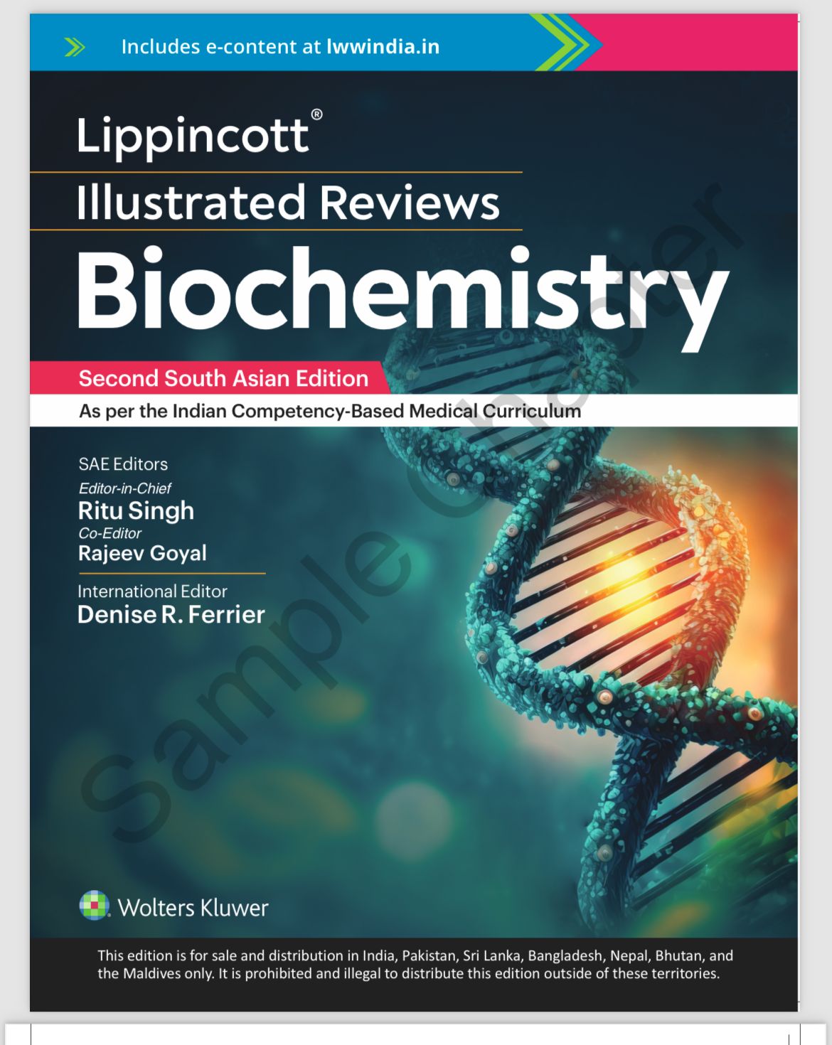 Lippincott's Illustrated Reviews Biochemistry (2nd SAE) 2024 By Ferrier & Ritu Singh 9788197055973