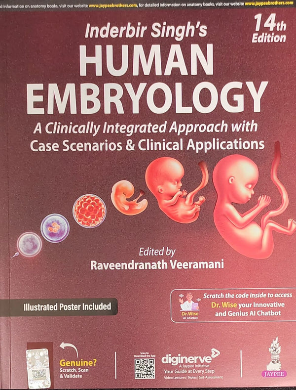 Inderbir Singh’s Human Embryology 14th/2025 by Raveendranath Veeramani