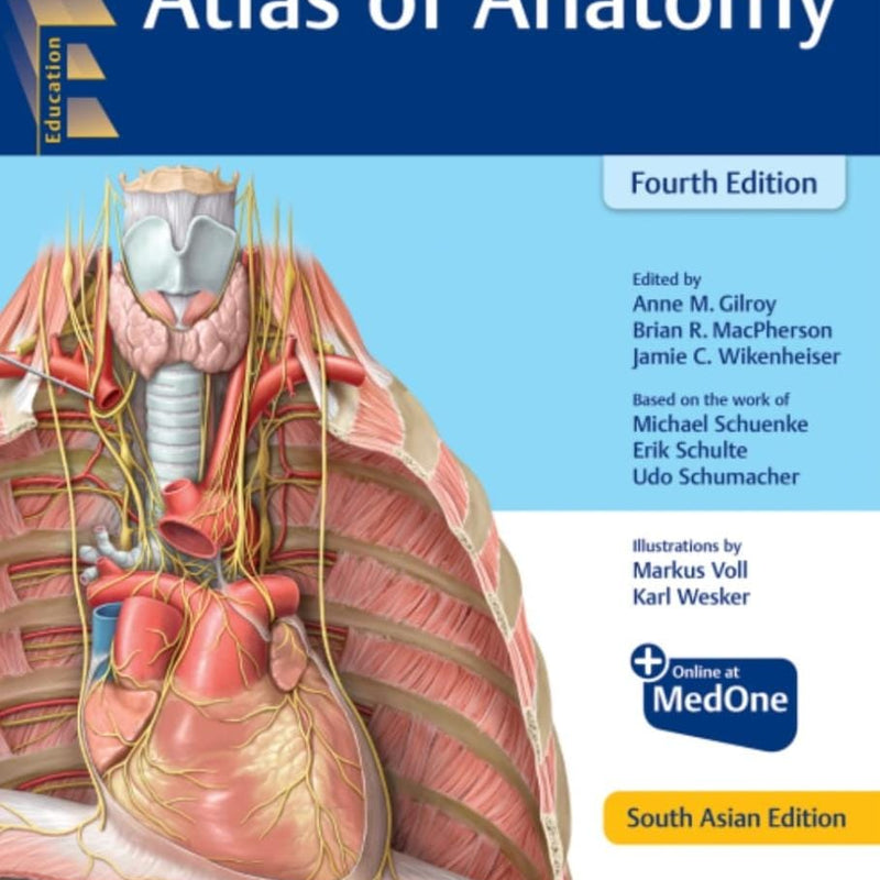 Atlas of Anatomy (SAE) 4th Edition 2021 By Gilroy, 9789390553464