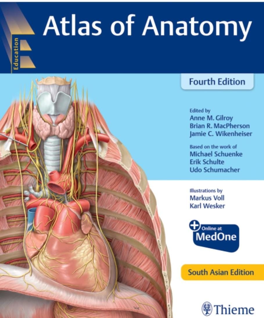 Atlas of Anatomy (SAE) 4th Edition 2021 By Gilroy, 9789390553464