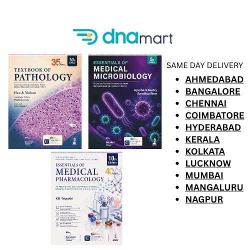 MBBS 2nd Year Textbook Combo | KD Tripathi 10/E + Harsh Mohan 10/E + Apurba Sastry 5/E