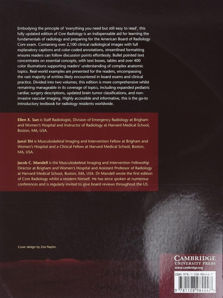 Core Radiology A Visual Approach to Diagnostic Imaging 2nd/2021 (2 Vols) by Ellen X. Sun, Junzi Shi, Jacob C. Mandell