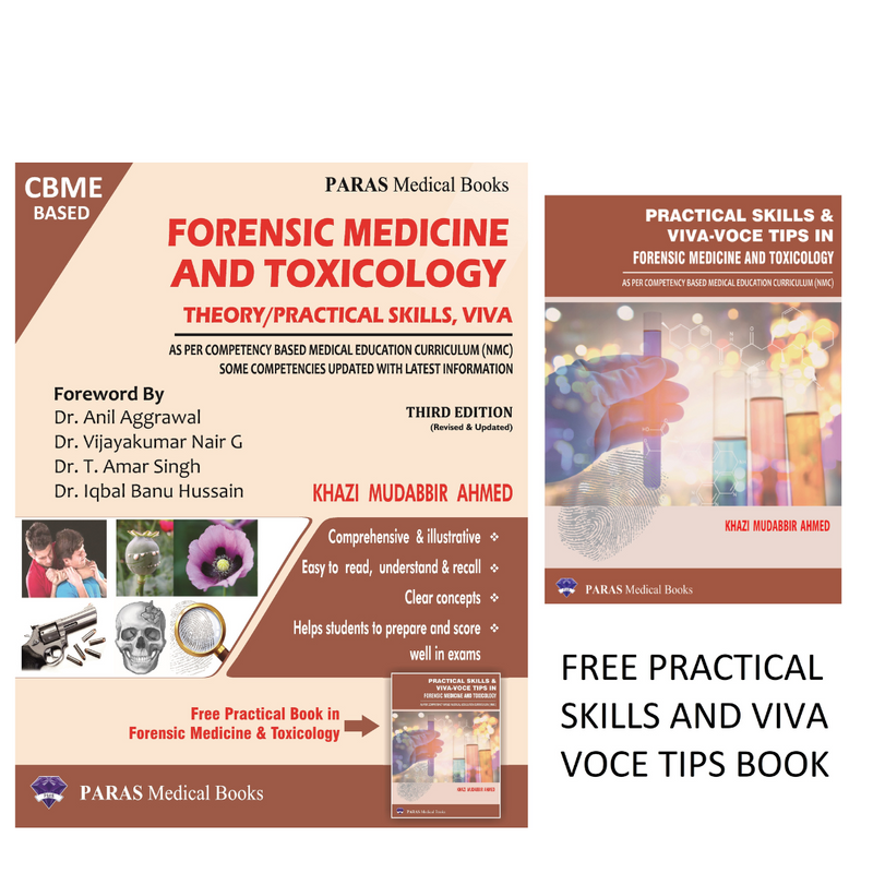 Forensic Medicine & Toxicology Theory/practical skills,Viva 3/e 2023 By Khazi Mudabbir Ahmed 9788195819171