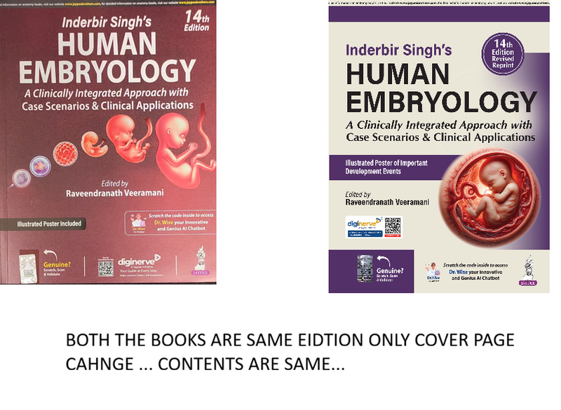 Inderbir Singh Human Embryology 14th Edition 2025 By Raveendranath Veeramani