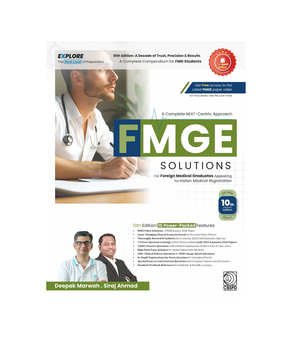 FMGE Solutions 10 th edition 2026 by Deepak Marwah