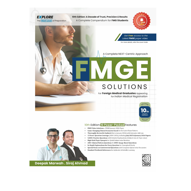 FMGE Solutions 10 th edition 2026 by Deepak Marwah