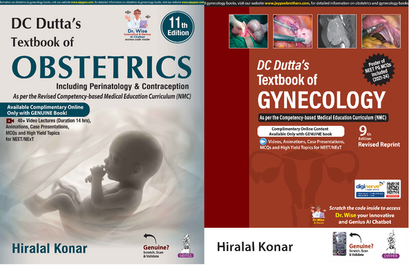 DC Dutta's Obstetrics & Gynecology Combo - 11th Edition (2026) & 9th Edition Revised Reprint (2025) by Hiralal Konar