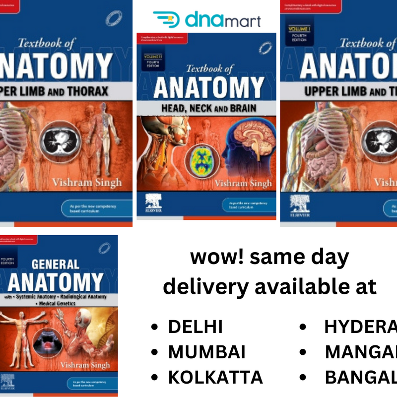 Textbook of Anatomy 4e 3 vol set 2023 With General anatomy by Vishram Singh