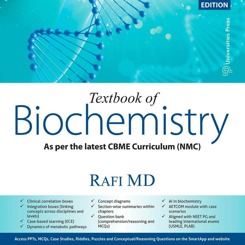 Textbook of Biochemistry 6th Edition by Rafi MD - Universities Press - CBME NMC Curriculum