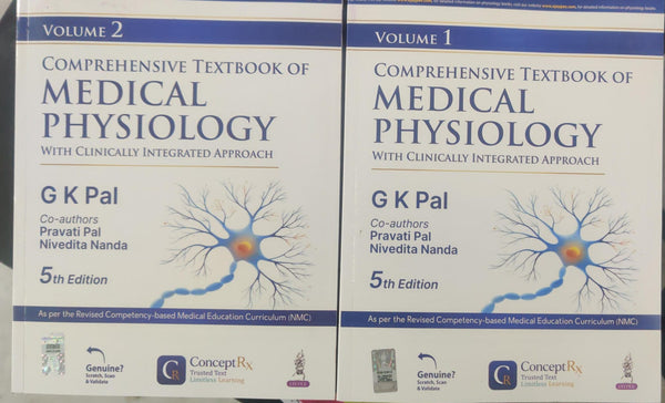 Comprehensive Textbook of Medical Physiology Vol 1 & 2 by G K Pal 5th Edition