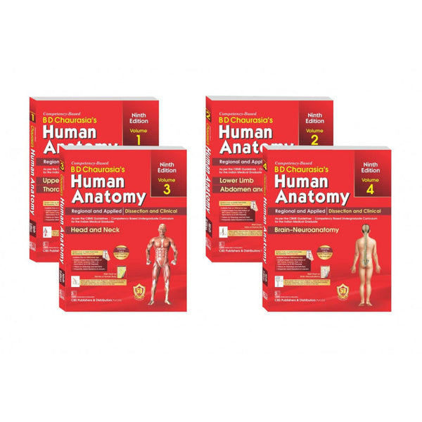B D Chaurasia's Human Anatomy 9th Edition 4 Volume Set (Paperback, 2023)