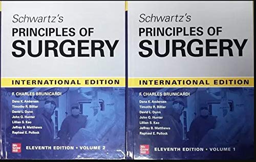 SCHWARTZ'S PRINCIPLES OF SURGERY 2-volume set 11th edition