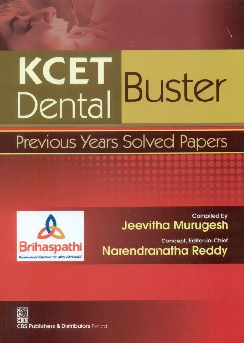 Kcet Dental Buster Previous Years Solved Papers (Pb 2014) , by Jeevitha Murugesh