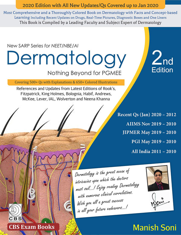 New Sarp Series For Neet Nbe Ai Dermatology Nothing Beyond For Pgmee 2Ed (Pb 2020), by Manish Soni
