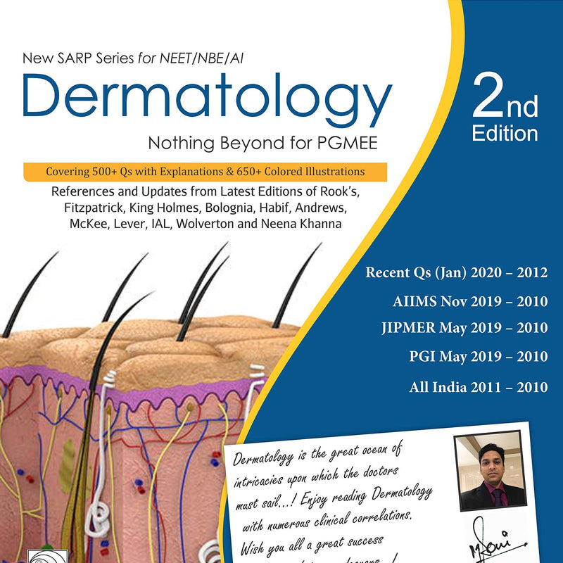 New Sarp Series For Neet Nbe Ai Dermatology Nothing Beyond For Pgmee 2Ed (Pb 2020), by Manish Soni