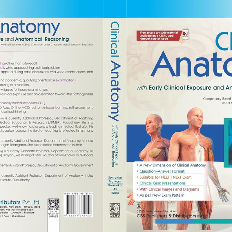 Clinical Anatomy With Early Clinical Exposure And Anatomical Reasoning With Access Code (Pb 2026), by Yogesh Sontakke