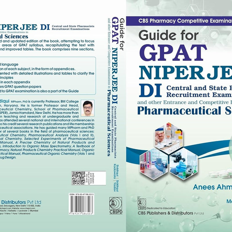 Guide For Gpat Niper Jee Di Central And State Pharmacists Recruitment Examinations And Other Entrance And Competitive Examinations In Pharmaceutical Sciences (Pb 2026), by Anees Ahmad Siddiqui