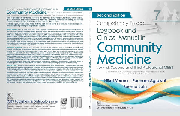 Competency Based Logbook And Clinical Manual In Community Medicine For First Second And Third Professional Mbbs 7 2Ed (Pb 2026), by Niket Verma