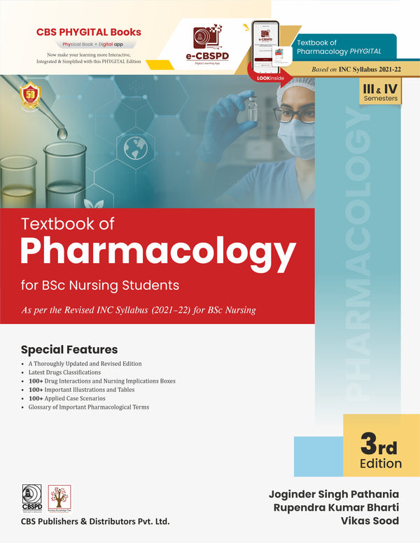 Textbook Of Pharmacology For Bsc Nursing Students 3Ed (Pb 2026), by Joginder Singh Pathania