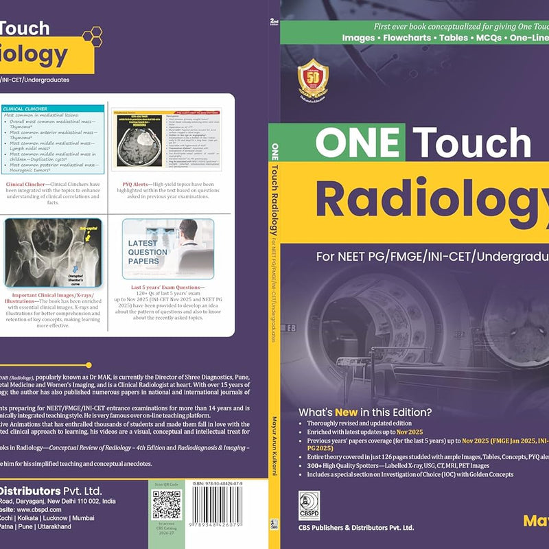 One Touch Radiology For Neet Pg Fmge Ini Cet Undergraduates 2Ed (Pb 2026), by Mayur Arun Kulkarni