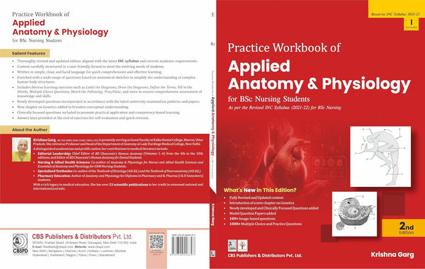 Practical Workbook Of Applied Anatomy And Physiology For Bsc Nursing Students Based On Inc Syllabus 2021-2022 1Semester 2Ed (Pb 2026), by Krishna Garg