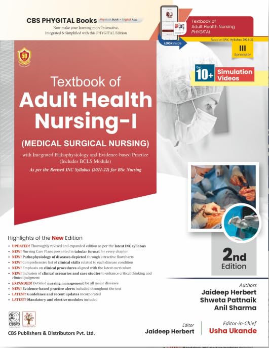 Textbook Of Adult Health Nursing I Medical Surgical Nursing 2Ed Based On Inc Syllabus 2021-2022 (Pb 2026) Iii Semester, by Usha Ukande