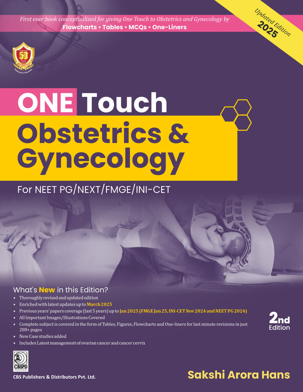 One Touch Obstetrics And Gynecology For Neet Pg Next Fmge Ini Cet 2Ed (Pb 2025), by Sakshi Arora Hans