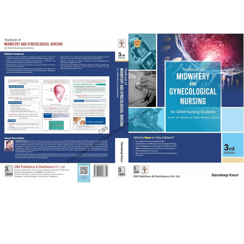Textbook Of Midwifery And Gynecological Nursing For Gnm Nursing Students 3Ed (Pb 2027), by Sandeep Kaur