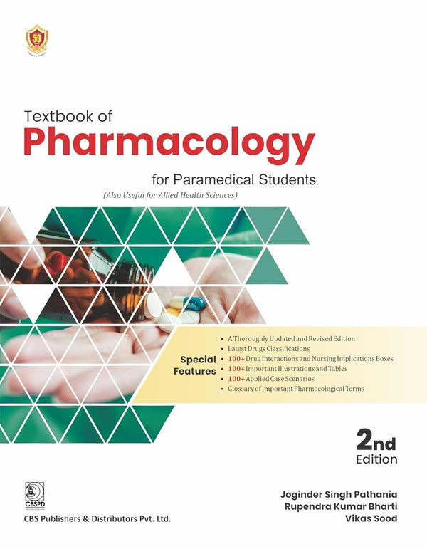 Textbook Of Pharmacology For Paramedical Students 2Ed (Pb 2026), by Joginder Singh Pathania