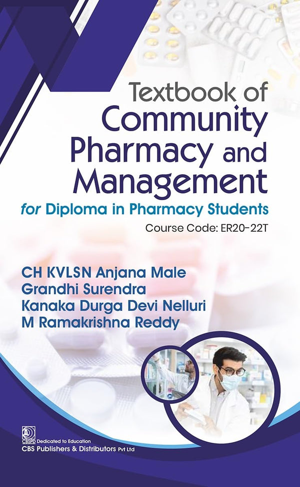 Textbook Of Community Pharmacy And Management For Diploma In Pharmacy Students (Pb 2026), by Ch Kvlsn Anjana Male