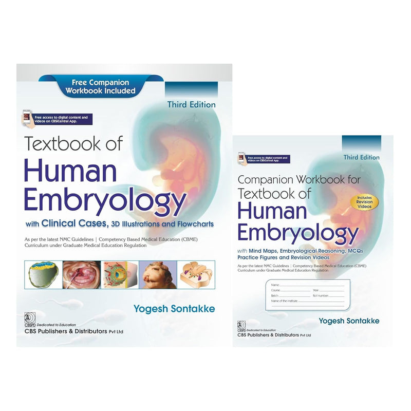 Textbook Of Human Embryology With Clinical Cases 3D Illustrations And Flowcharts 3Ed (Pb 2026) Free Companion Workbook Included, by Yogesh Sontakke