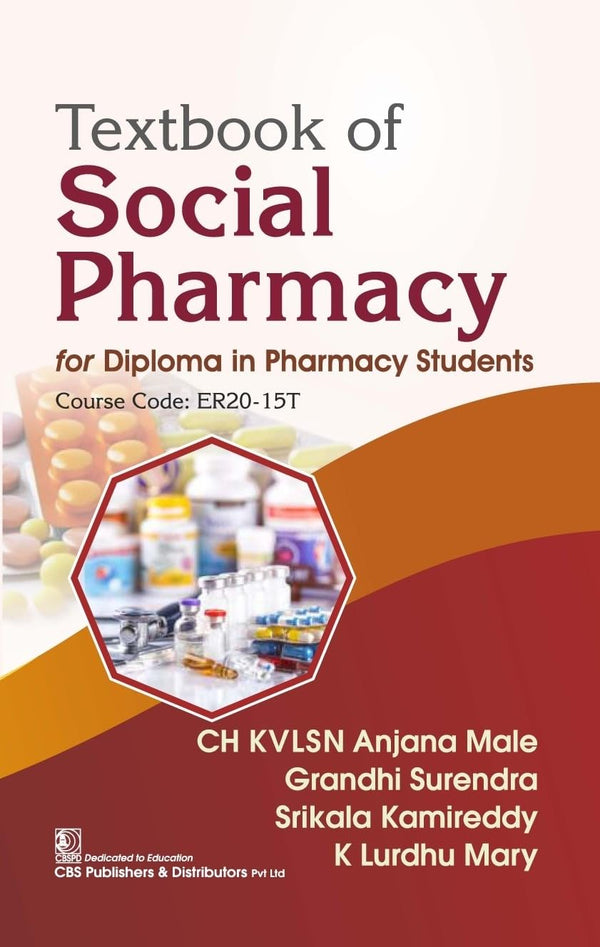 Textbook Of Social Pharmacy For Diploma In Pharmacy Students (Pb 2026), by Ch Kvlsn Anjana Male