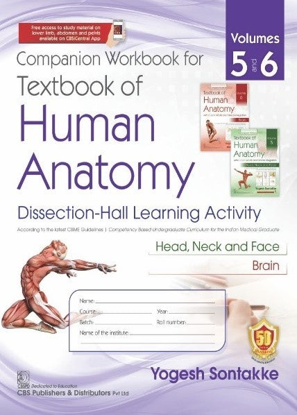 Companion Workbook For Textbook Of Human Anatomy Vol 5- Head Neck & Face And Vol 6- Brain (Pb 2024), by Yogesh Sontakke