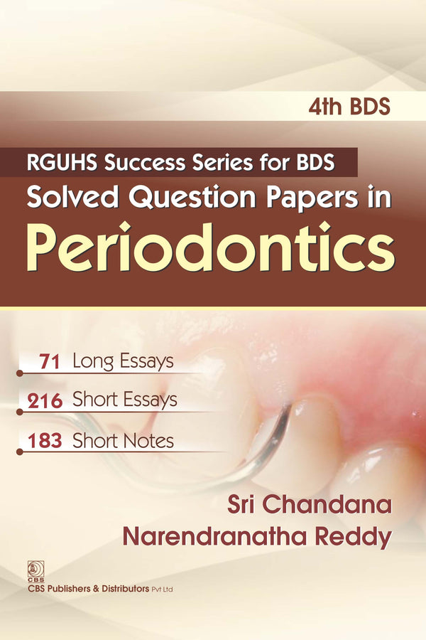 Rguhs Success Series For Bds Solved Question Papers In Periodontics 4Th Bds (Pb 2016) , by Sri Chandana