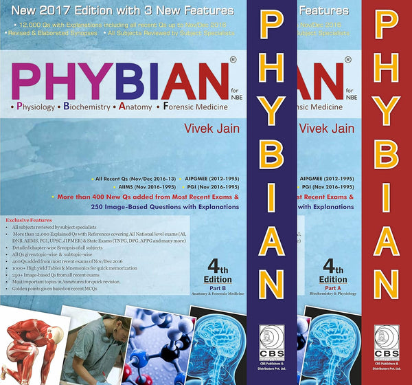 Phybian For Nbe 2 Vol Set 4Ed (Pb 2017) , by Vivek Jain