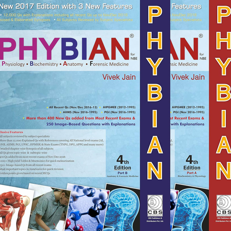 Phybian For Nbe 2 Vol Set 4Ed (Pb 2017) , by Vivek Jain