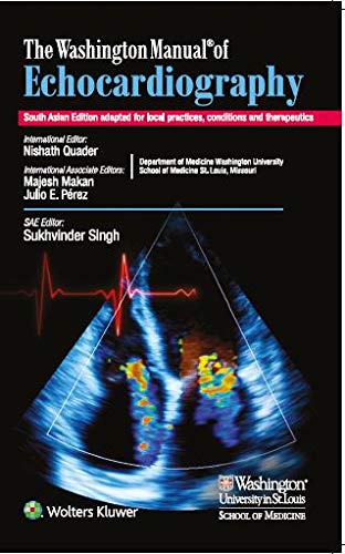 The Washington Manual of Echocardiography, 1st South Asian  Edition by Sukvinder singh