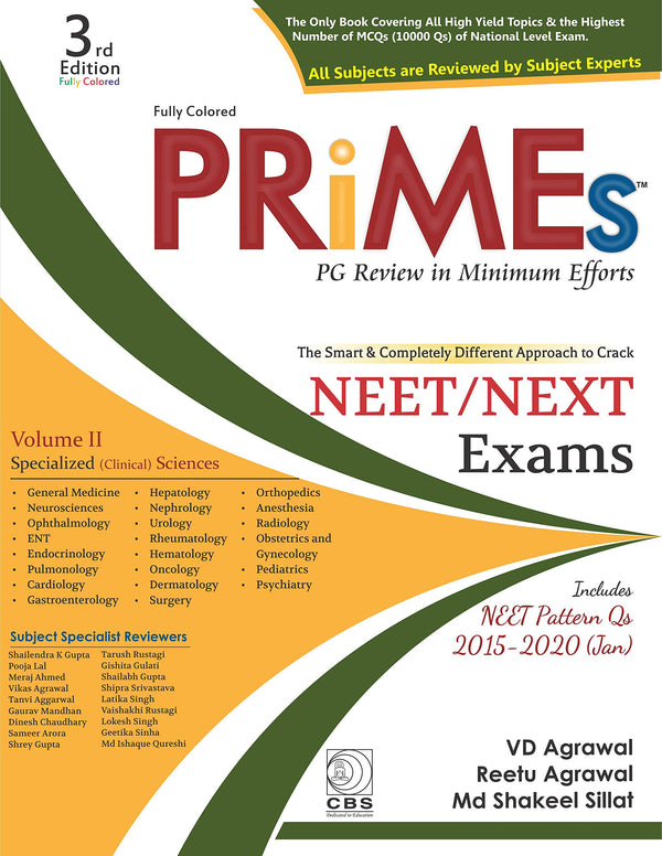 Primes Pg Review In Minimal Efforts Vol 2 Clinical Science 3Ed The Smart And Completely Different Approach To Crack Neet Next Exams (Pb 2020), by V D Agrawal