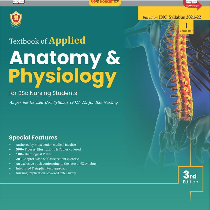 Textbook Of Applied Anatomy And Physiology For Bsc Nursing Students 3Ed (Pb 2026), by Indu Khurana