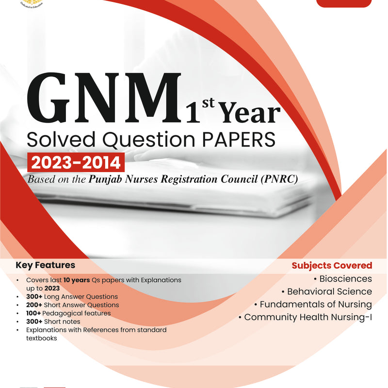 Gnm 1St Year Solved Question Papers 2023-2014  Based On The Punjab Nurses Registration Council (Pb 2024), by Sandeep Kaur