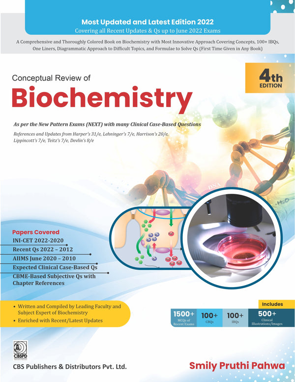 Conceptual Review Of Biochemistry 4Ed (Pb 2022), by Smily Pruthi Pahwa