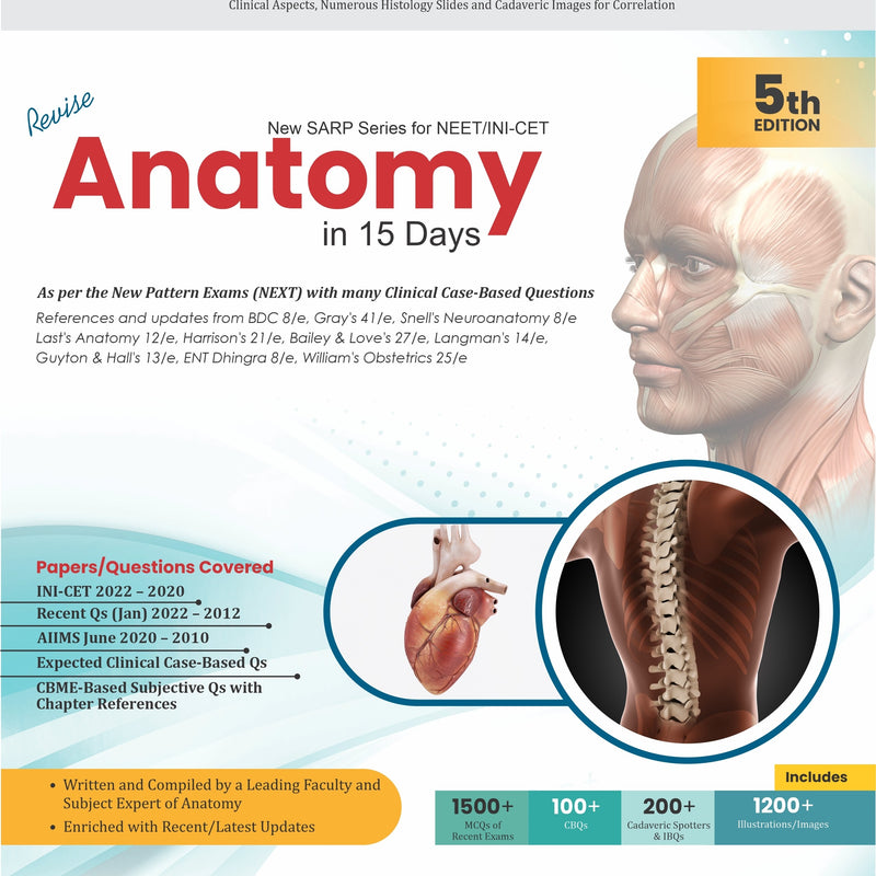 New Sarp Series For Neet/Ini-Cet Revise Anatomy In 15 Days 5Ed (Pb 2023), by K Raviraj