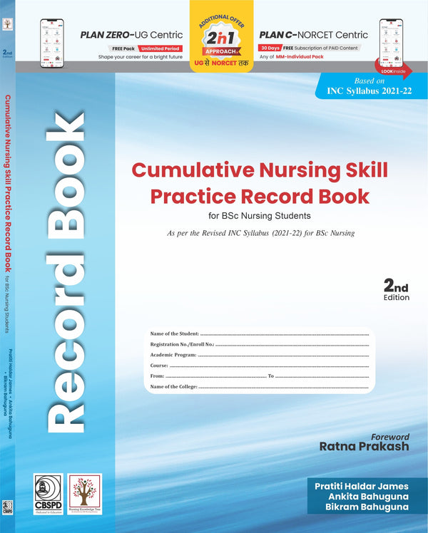 Cumulative Nursing Skill Practice Record Book For Bsc Nursing 2Ed (Pb 2023), by Pratiti Haldar James