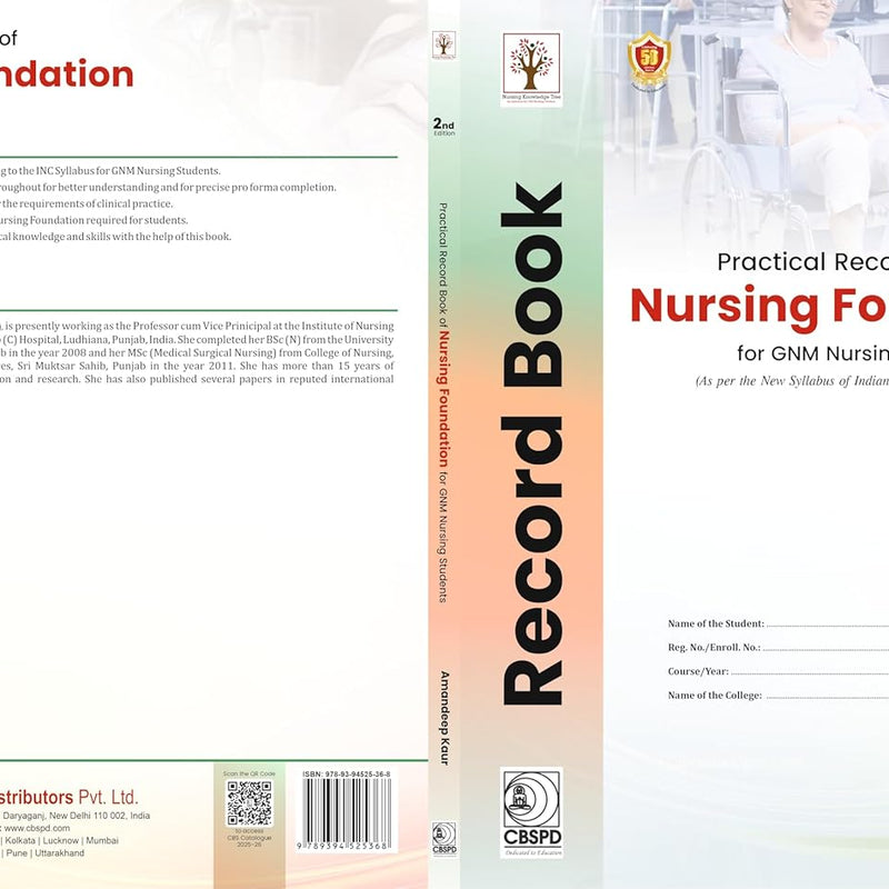 Practical Record Book Of Nursing Foundation For Gnm Nusring Students 2Ed (Pb 2026), by Amandeep Kaur